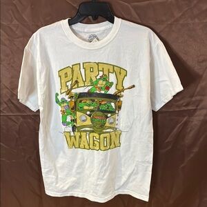 NWT Teenage Mutant Ninja Turtles white cotton Tshirt graphic tee kids size M
